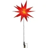 HGD LED-Kunststoff-Stern mit Bodenspieß inkl. LED-Elektrik Ø 60 cm Rot