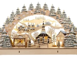 HGD LED-Lichterbogen Dorf Seiffen 44,5 cm x 7 cm x 29,5 cm