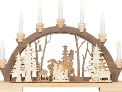 HGD LED-Lichterbogen Hirsche 7-flammig 45 cm x 5 cm x 33 cm