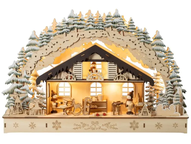 HGD LED-Lichterbogen Schwibbogenwerkstatt 45 cm x 8 cm x 29,5 cm