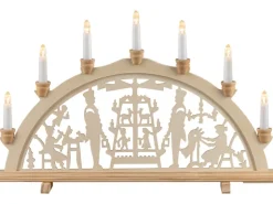 HGD Lichterbogen Pyramide 7-flammig ca. 58 cm x 4 cm x 37 cm