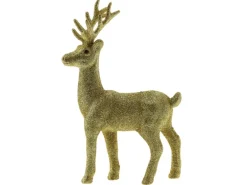 Hirsch Kunststoff mit Glitter Rosa 19 cm x 12,5 cm