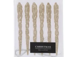 Hängedeko Eiszapfen Gold 6er Set