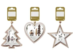 Hänger Holz 3 Arten 10 cm