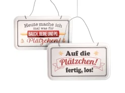 Hängeschild 2-fach Sortiert 20 cm x 12 cm Mehrfarbig