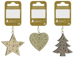 Holzhänger 3 Arten Natur 6 cm