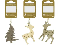 Holzhänger 3 Arten Natur 7,5 cm