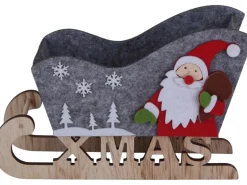 Holzschlitten Xmas mit Nikolaus