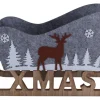 Holzschlitten Xmas mit Rentier
