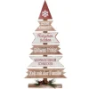 Holz-Tannenbaum mit Sprüchen 75 cm x 40 cm Mehrfarbig