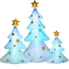 HOMCOM Aufblasbare Weihnachtsdekoration mit LED-Licht 3er-Set