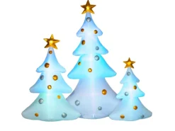 HOMCOM Aufblasbare Weihnachtsdekoration mit LED-Licht 3er-Set