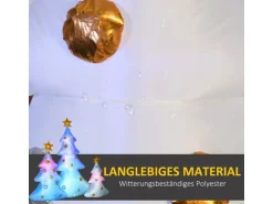 HOMCOM Aufblasbare Weihnachtsdekoration mit LED-Licht 3er-Set