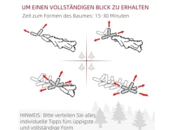 HOMCOM Breiter Weihnachtsbaum Kunststoff Metall 100 x 150H cm