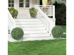 HOMCOM 2er-Set Lavendel Künstliche Pflanzen mit UV Schutz