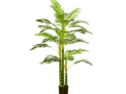 HOMCOM Künstliche Palme im Topf Kunstpalme PEVA  19,5L x 19,5B x 190H cm