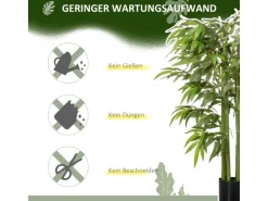 HOMCOM Künstliche Pflanze Seidentuch Kunststoff 17L x 17B x 140H cm