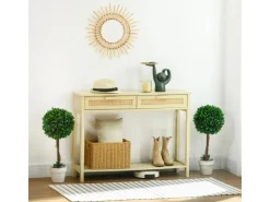 HOMCOM Künstliche Pflanzen 2er-Set mit Blumentopf