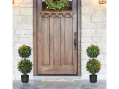 HOMCOM Künstliche Pflanzen 2er-Set UV-Beständig mit Lavendel