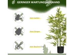 HOMCOM Künstlicher Bambus Robuster Topf