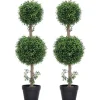 HOMCOM Künstlicher Buchsbaum 2er-Set Groß 91,6 cm
