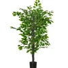 HOMCOM Künstlicher Ficusbaum Kunststoff Zement  15L x 15B x 135H cm