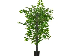HOMCOM Künstlicher Ficusbaum Kunststoff Zement  15L x 15B x 135H cm