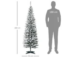 HOMCOM Künstlicher Weihnachtsbaum 180cm mit Kunstschnee mit 390 Astspitzen