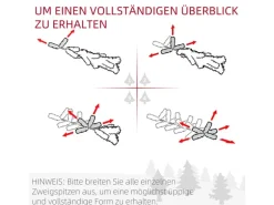 HOMCOM Künstlicher Weihnachtsbaum 180cm mit Kunstschnee mit 390 Astspitzen