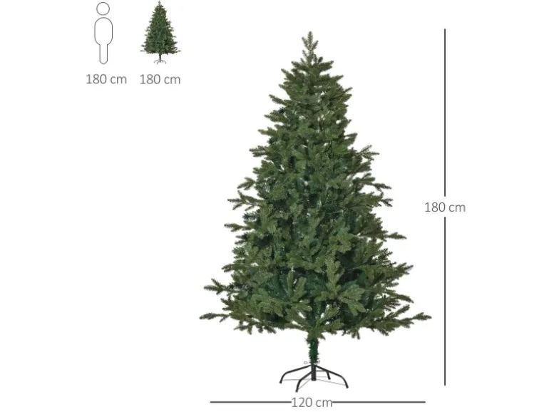 HOMCOM Künstlicher Weihnachtsbaum 1,8 m Ø120 x 180 cm