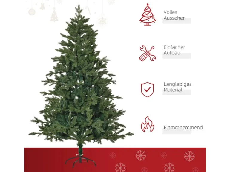 HOMCOM Künstlicher Weihnachtsbaum 1,8 m Ø120 x 180 cm