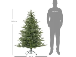 HOMCOM Künstlicher Weihnachtsbaum 150 cm mit 1724 Spitzen
