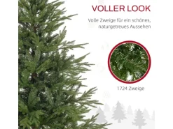 HOMCOM Künstlicher Weihnachtsbaum 150 cm mit 1724 Spitzen