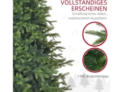 HOMCOM Künstlicher Weihnachtsbaum Ø122 x 183H cm Christbaum
