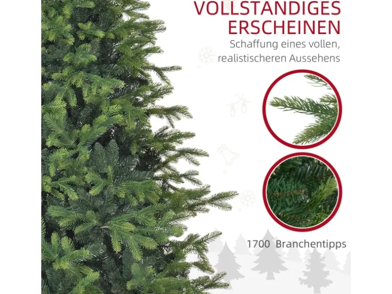 HOMCOM Künstlicher Weihnachtsbaum Ø122 x 183H cm Christbaum