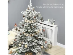 HOMCOM Weihnachtsbaum 180 cm Künstlicher mit Kunstschnee
