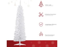 HOMCOM Weihnachtsbaum 1,8 m mit Ständer Kunsttanne 390 Äste