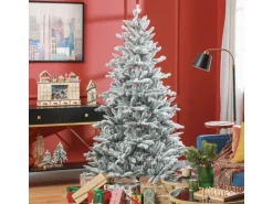 HOMCOM Weihnachtsbaum Künstlich Kunststoff Metall 110 x 180H cm