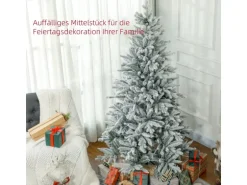 HOMCOM Weihnachtsbaum Künstlich Kunststoff Metall 110 x 180H cm