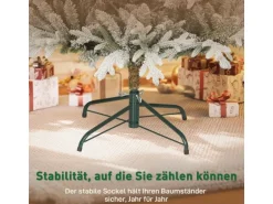 HOMCOM Weihnachtsbaum Kunststoff Metall 109L x 109B x 180H cm