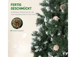HOMCOM Weihnachtsbaum Kunststoff Stahl 85L x 85B x 150H cm