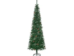HOMCOM Weihnachtsbaum Kunststoff Metall 54L x 54B x 195H cm