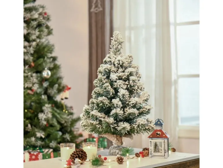 HOMCOM Weihnachtsbaum Kunststoff Polyester 32L x 32B x 60H cm