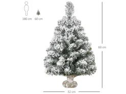 HOMCOM Weihnachtsbaum Kunststoff Polyester 32L x 32B x 60H cm