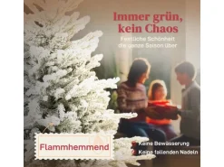 HOMCOM Weihnachtsbaum Kunststoff Metall 93L x 93B x 150H cm