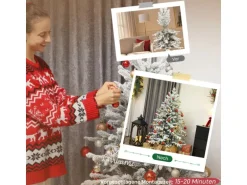 HOMCOM Weihnachtsbaum Kunststoff Metall 93L x 93B x 150H cm