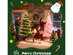 HOMCOM Weihnachtsbaum Kunststoff Metall 93L x 93B x 150H cm