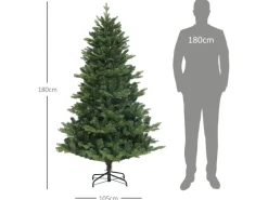 HOMCOM Weihnachtsbaum Kunststoff PE Stahl 105 x 180H cm