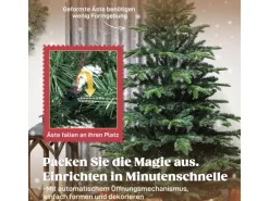 HOMCOM Weihnachtsbaum Kunststoff Metall 122L x 122B x 180H cm