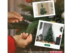 HOMCOM Weihnachtsbaum Kunststoff Metall 122L x 122B x 180H cm